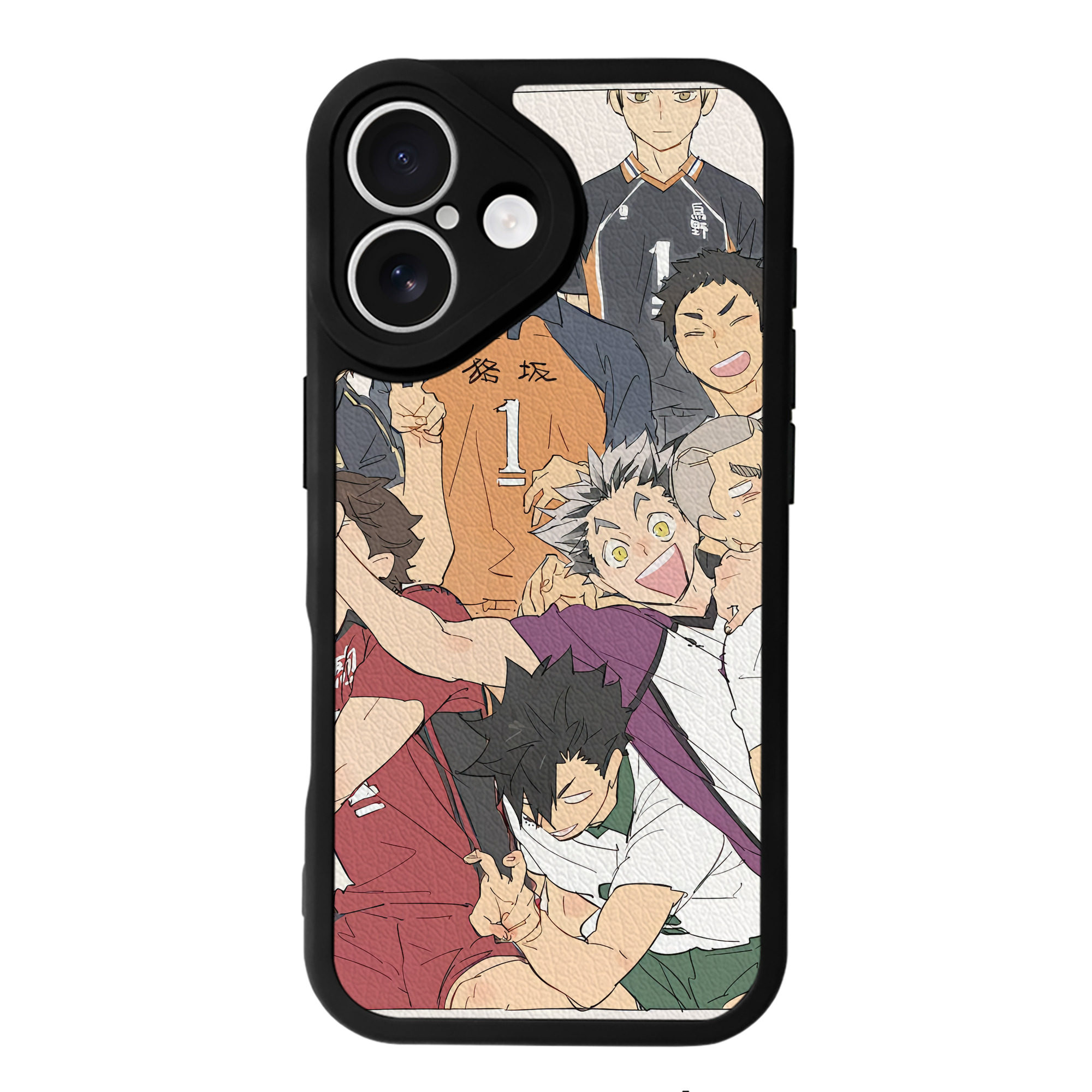 （画像用） ハイキュー!! Haikyu!! 【iPhone 16シリーズ対応】シリコンスマホケース（レザー調） 材質：シリコン